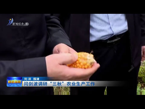 闫剑波调研“三秋”农业生产工作